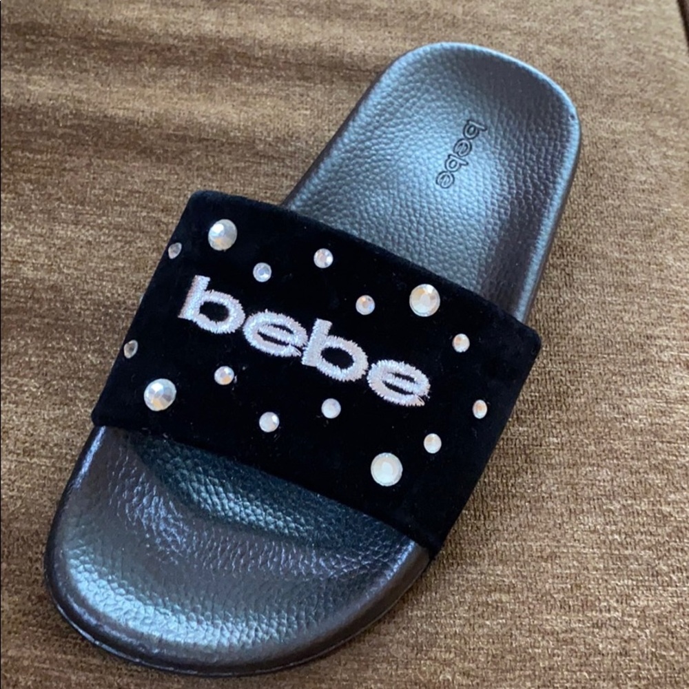 Black Jewel Bebe Slides - Picture 3 of 4